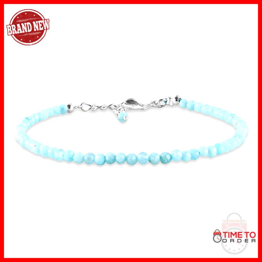 Dainty Gemstone Bracelet Sterling Silver Adjustable Minimal Elegant Jewelry